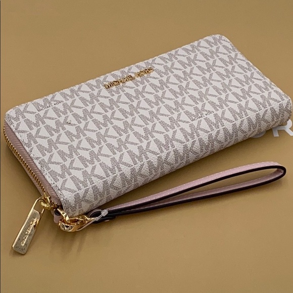 MICHAEL KORS LG CONTINENTAL WALLETS POWDER BLUSH - Picture 11 of 14